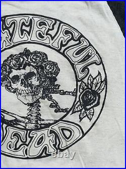 VTG 1979 Grateful Dead Mouse Kelley Raglan 3/4 Sleeve Shirt Men's M Double Sided