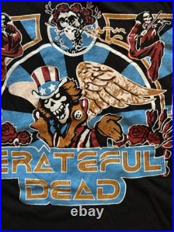 VTG 1981 Grateful Dead T Shirt Fantasy M Single Stitch Rock Concert Uncle Sam