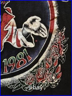 VTG 1981 Grateful Dead T Shirt Fantasy M Single Stitch Rock Concert Uncle Sam