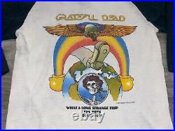 VTG 1981 The Grateful Dead Shirt Raglan Concert Tour Long Strange Trip 80s M
