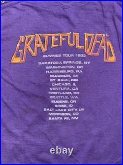 VTG 1983 Grateful Dead Summer Tour Shirt Size Medium Deadheads Weir Garcia