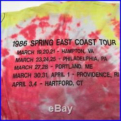 VTG 1986 Grateful Dead Terrapin Concert Travel Parking Lot Mens Tie Dye Shirt M