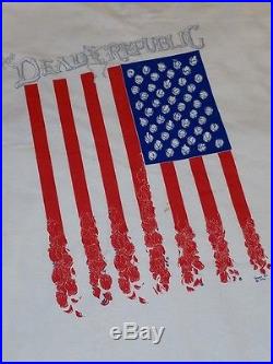 VTG 1990 GRATEFUL DEAD Dead Republic Large Long Sleeve T-Shirt USA Flag States