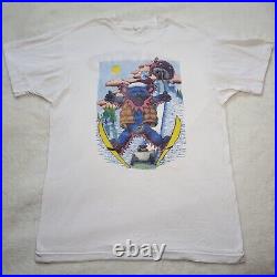 VTG 1992 Grateful Dead Bear Skiing T Shirt Skeleton Santa Ski Dead Denver CO XL