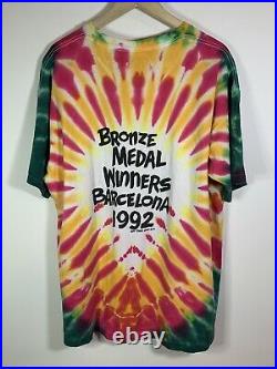 VTG 1992 Grateful Dead Lithuania Basketball Tie Dye T-Shirt Olympics XL