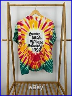 VTG 1992 Lithuania Basketball Tie Dye Grateful Dead Single Stitch T-Shirt XL USA