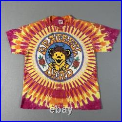 VTG 1994 Grateful Dead Bertha Bear Tie-Dyed T-Shirt XL Pink Orange Yellow