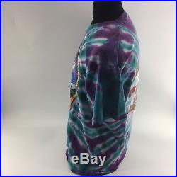 VTG 1994 Grateful Dead Fruit T-shirt Eugene Owl Purple Blue Tie Dye Sz Large B1A