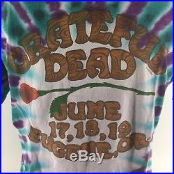 VTG 1994 Grateful Dead Fruit T-shirt Eugene Owl Purple Blue Tie Dye Sz Large B1A
