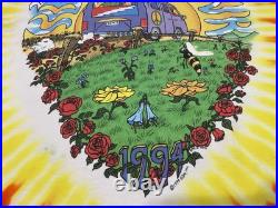 VTG 1994 Grateful Dead Summer Tour T-Shirt Liquid Blue USA Made Tie Dye XL