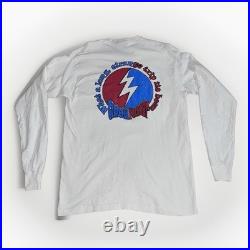 VTG 1995 GRATEFUL DEAD LS Jerry Garcia Skull Roses Shirt Fruit Of Loom Sz XL