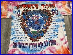 VTG 1995 Grateful Dead Summer Tour Shirt 90's Tie Dye Concert 30 Years