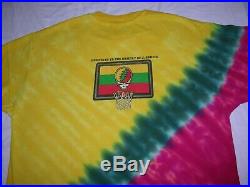 VTG 1996 Grateful Dead T Shirt Tie Dye Sz L Lithuania Basketball 96 Jerry Garcia
