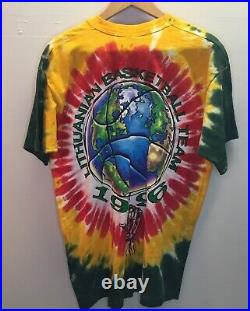 VTG 1996 Grateful Dead Team Lithuania Basketball Tie Dye Shirt Mens Size XL EUC