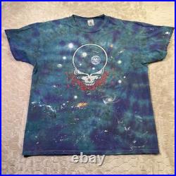 VTG 1997 Grateful Dead Space Your Face Shirt Sz XL Delta Tag PAINTED WORN Look
