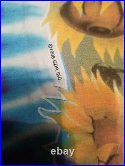 VTG 1998 90s Liquid Blue GRATEFUL DEAD Shirt Lg Terrapin Sunflower TieDye Mint