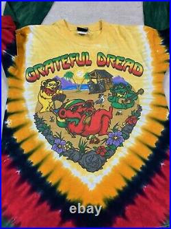VTG 2000 Grateful Dead Dread Long Sleeve Shirt SZ L Double Sided Tye Dye Rare