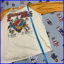 VTG 80's Grateful Dead Raglan Shirt XL 1986 Spring Give Me Liberty Give me Dead