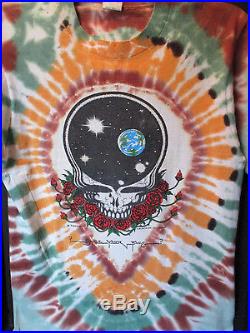 VTG 80sGRATEFUL DEAD 1987 SPACE YOUR FACE IN THE DARK TIE-DYET-SHIRT OFFIC LIC