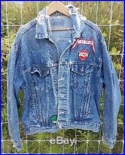 VTG 80s 90s LEVIS Jacket Rocker Patches Grateful Dead Shirt Acid Wash Trucker Lg