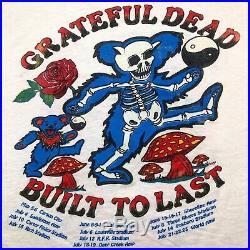 VTG 90s Grateful Dead Built To Last T-Shirt Glow In The Dark Single Stitch Sz XL