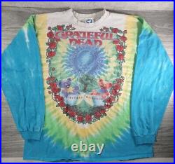 VTG 90s Liquid Blue Grateful Dead 1997 Scarlet Fire Band Tie Dye L/S T Shirt XL