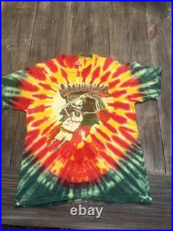 VTG 92 Grateful Dead Lithuania Olympics Single Stitch Tie Dye Shirt XL Made USA