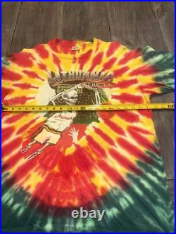 VTG 92 Grateful Dead Lithuania Olympics Single Stitch Tie Dye Shirt XL Made USA