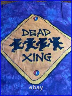 VTG 94 Grateful Dead TShirt Dead Xing Keep On Truckin Liquid Blue XL Made In USA