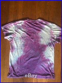 VTG Ed Donohue Psychedelic Print over Tie Dye T Shirt 1979 Grateful Dead Size L