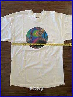VTG Fractal Art Psychedelic Trippy Tie Dye Fractal Citibank T-Shirt Size XL