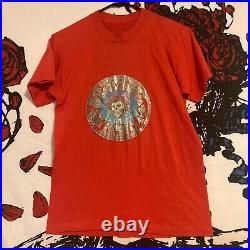 VTG Grateful Dead 70s 80s Tour Concert Band Tee Single Stitch T-Shirt Red S