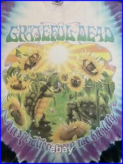 VTG Grateful Dead Day and Night Turtles Terrapin Tie Dye Tee Shirt 1995 Size XL