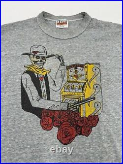 VTG Grateful Dead Fear and Loathing On Tour T Shirt L Single Stitch Roses Vegas