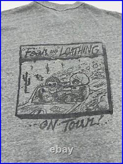 VTG Grateful Dead Fear and Loathing On Tour T Shirt L Single Stitch Roses Vegas