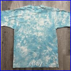 VTG Grateful Dead Liquid Blue AOP 1993 Parachuting Bears Tie Dye Shirt Size L