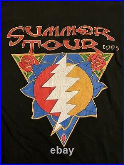 VTG Grateful Dead Mens L Large Summer Tour 1993 AOP 90s Mikio Kennedy T Shirt XL