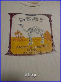 VTG Grateful Dead Mens T Shirt XL 25 Camel 25 Years Still Smokin Thrashed RARE