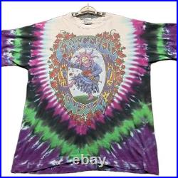 VTG Grateful Dead Seasons of the Dead Tie-Dye T-Shirt Men's XL Liquid Blue 1993