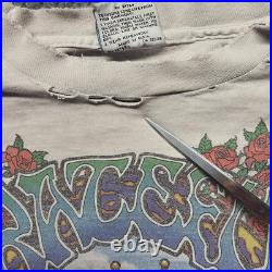 VTG Grateful Dead Seasons of the Dead Tie-Dye T-Shirt Men's XL Liquid Blue 1993