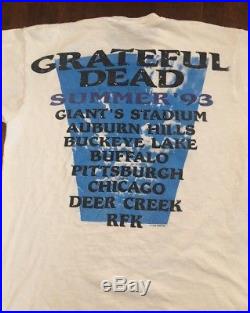 VTG Grateful Dead Summer 1993 Tour T Shirt Original Rock Steal Your Face Rare L