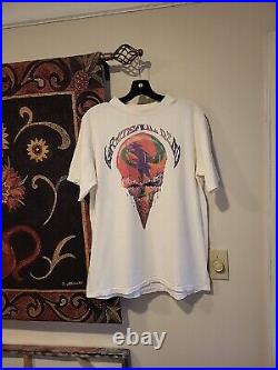 VTG Grateful Dead T-Shirt 1990 Chicago Dead July 21, 22, 23 Liquid Blue USA XL
