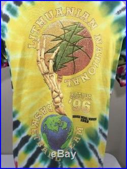VTG Grateful Dead T Shirt Lithuania Basketball Tie Dye Album Tour Concert 90s XL