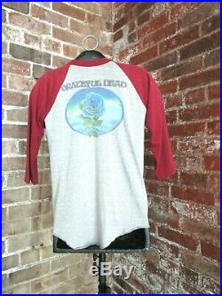VTG Grateful Dead T-Shirt (XL) Mouse/Kelley Blue Rose Raglan 2-Sided Band Tee