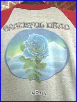 VTG Grateful Dead T-Shirt (XL) Mouse/Kelley Blue Rose Raglan 2-Sided Band Tee