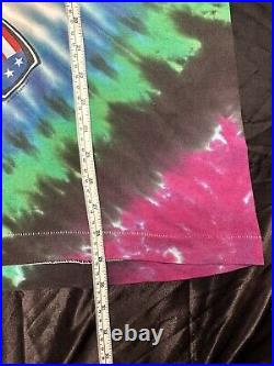VTG Grateful Dead Wave That Flag Revolutionary 1993 Liquid Blue Tie Dye Shirt XL