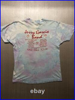 VTG Jerry Garcia Band 1993 Fall Tour T-Shirt Grateful Dead Tye Dye Rare Size XL