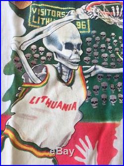 VTG Original Grateful Dead 92 Lithuania Olympics Basketball T-Shirt SZ L New