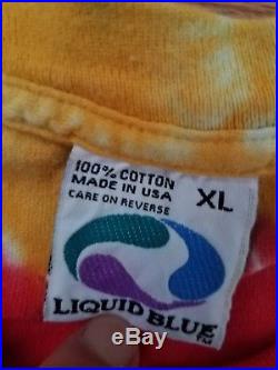 VTG RARE 1996 Lithuania Basketball T-Shirt Grateful Dead Liquid Blue Sz XL