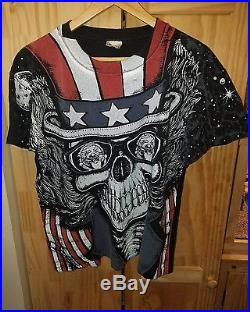 VTG Rare GRATEFUL DEAD Jerry Garcia Easy Rider Harley T-shirt SZ L USA